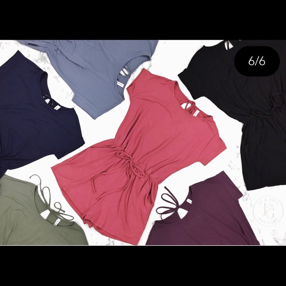 Short sleeve romper